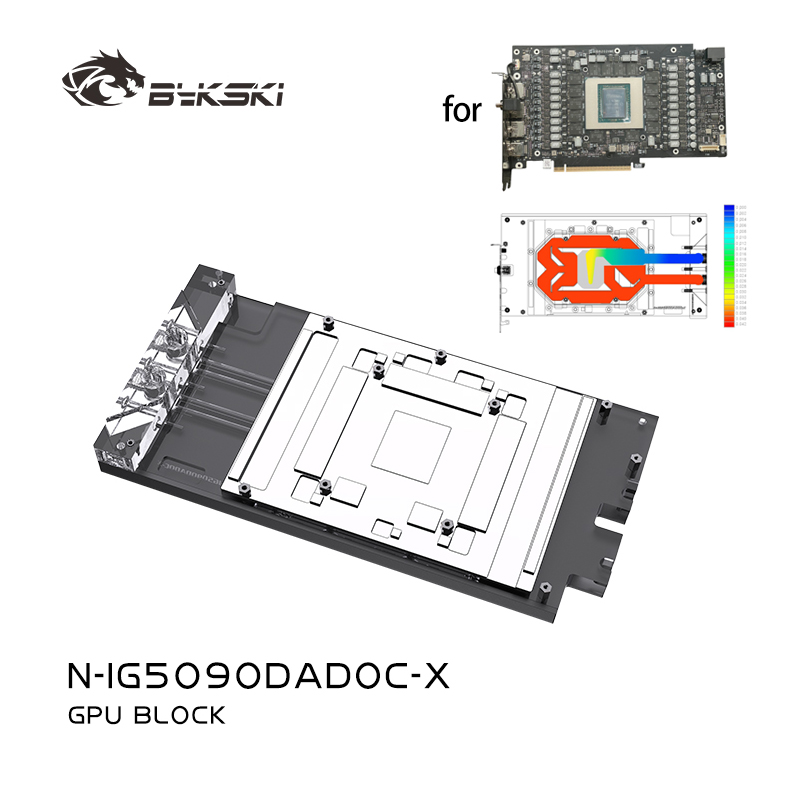 Rtx 5090 32Gb - Bykski N-IG5090DADOC-X Blocco GPU per la