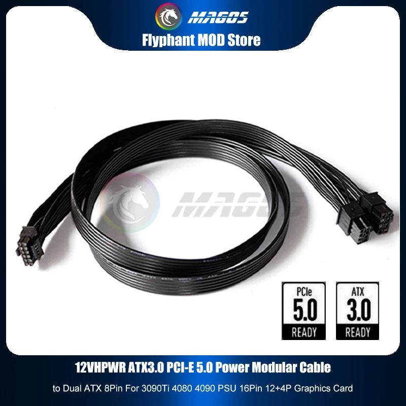 Dual 8Pin To 16Pin 12Vhpwr Cable - Cavo modulare di alimentazione 12V HPWR