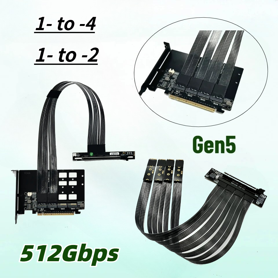 Pcie 5.0 Gpu Riser Cable - Scheda di Estensione PCIe 5.0 X16