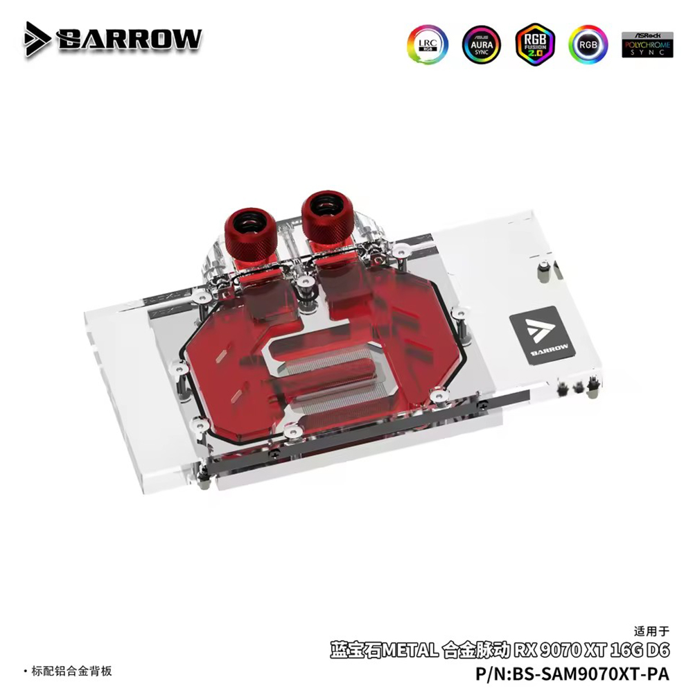 Barrow GPU Water Block per sch - Rx 9070 Xt recensione e prezzo