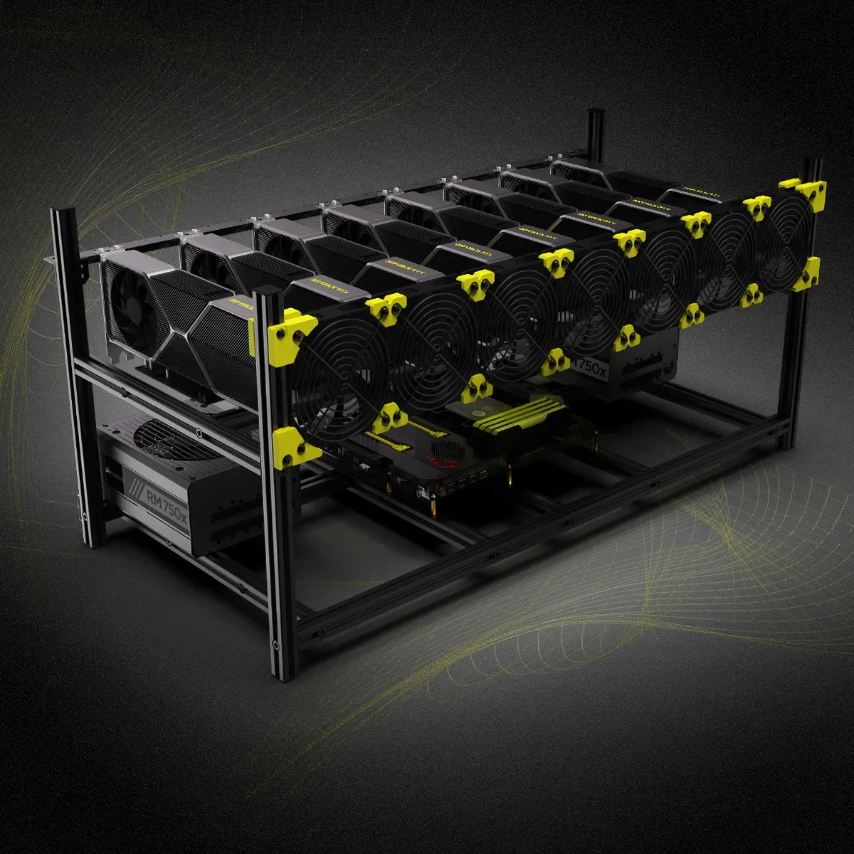 1 pz Telaio per 8 GPU in lega  - Gpu Mining Rig Frame 8 Gpu recensione e prezzo