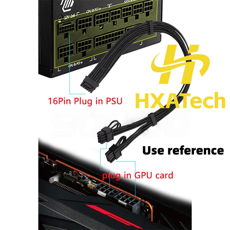 HXATech-Colorful Cavo di alime - Dual 8Pin To 16Pin 12Vhpwr Cable recensione e prezzo
